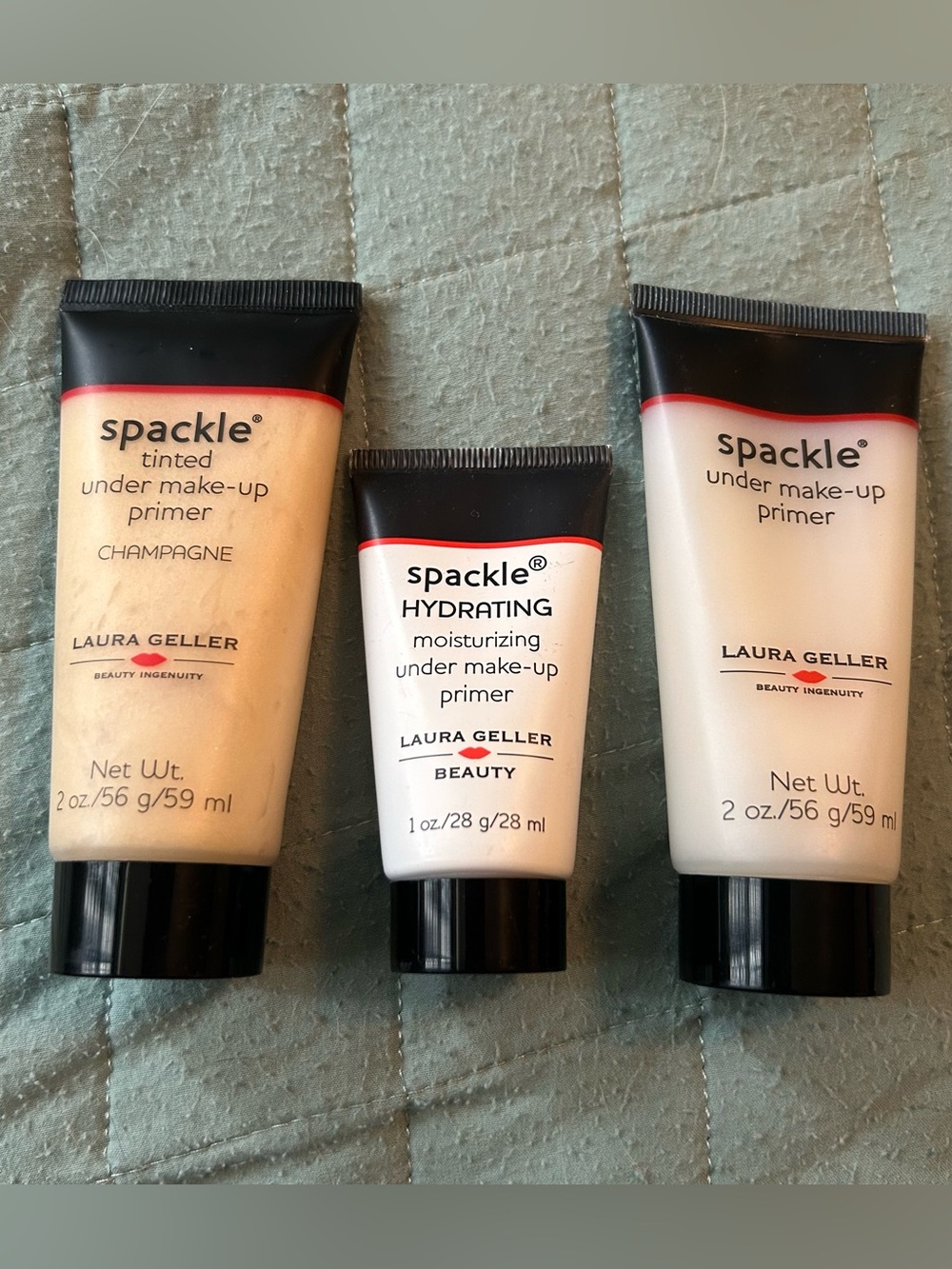 Laura Geller Spackle Regular, Tinted Champagne, Oil-Free Hydrating Primer Bundle